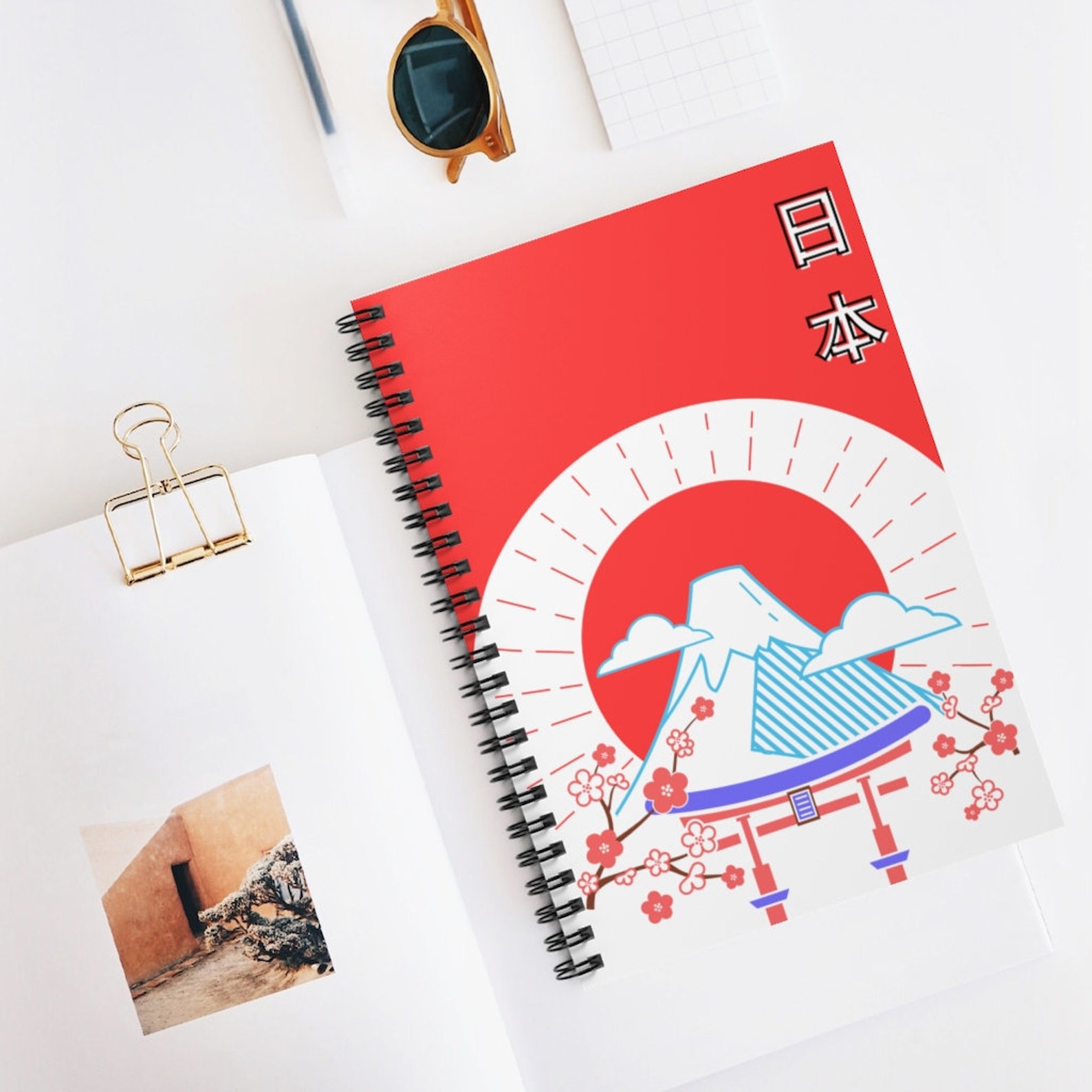 Japan Day Notebook / Lined Journal Notebook /Bullet Journal / Etsy