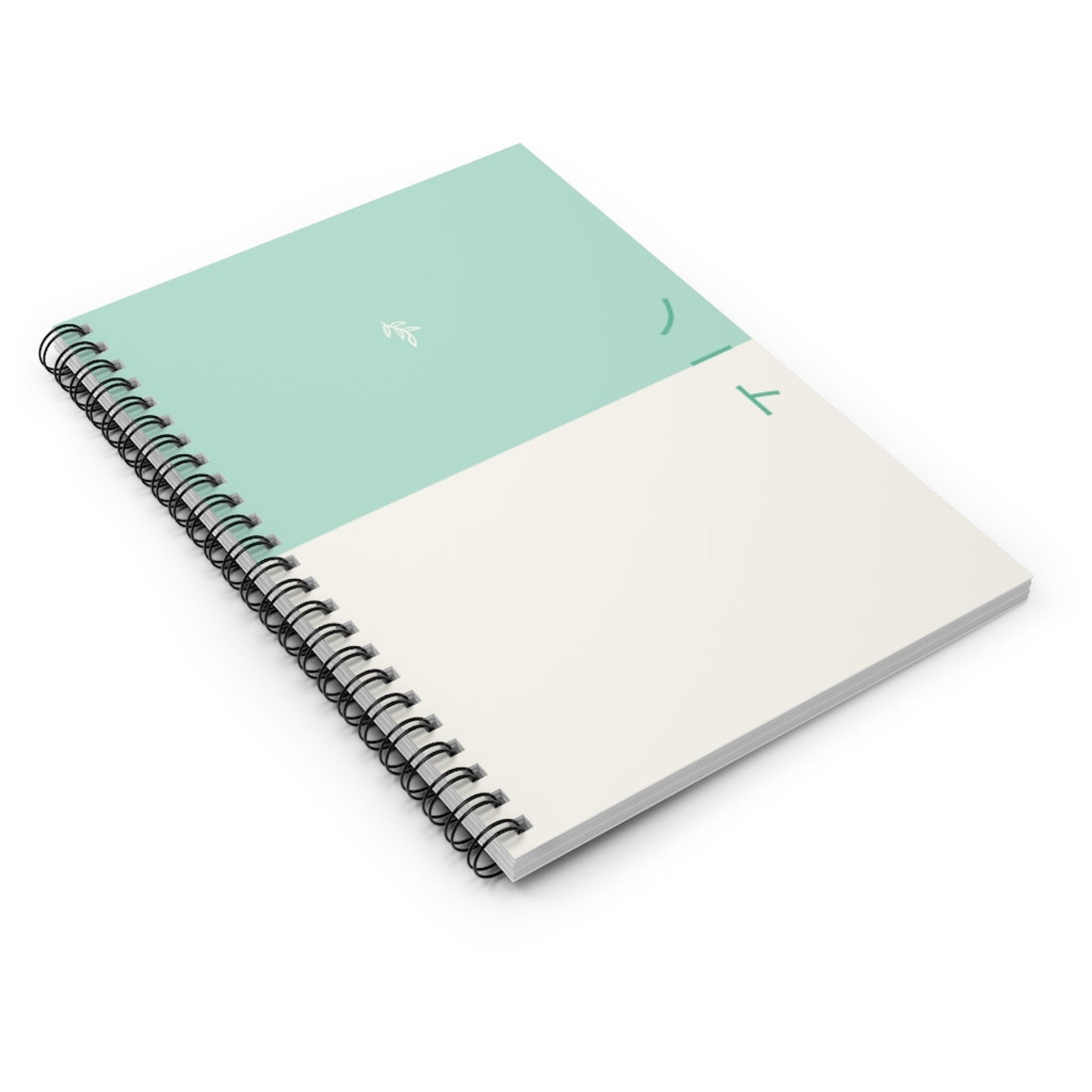 Pastel green notebook / Lined Journal Notebook/ Minimal Etsy