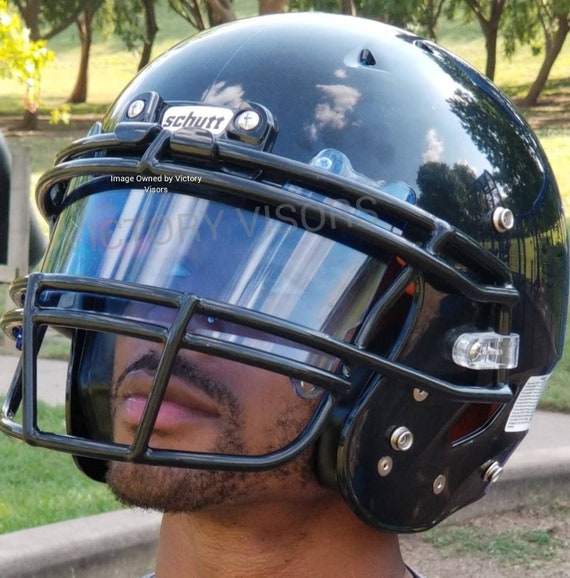 Donkerblauw voetbalvizier Schutt en andere populaire merkhelmen Geschikt voor gebruik in het veld. EENVOUDIGE INSTALLATIE Accessoires Hoeden & petten Helmen Sporthelmen Voor Riddell Xenith 