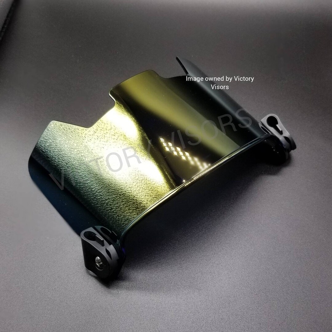 Golden Green Football Visor. Rated for International Field Use. Eyes