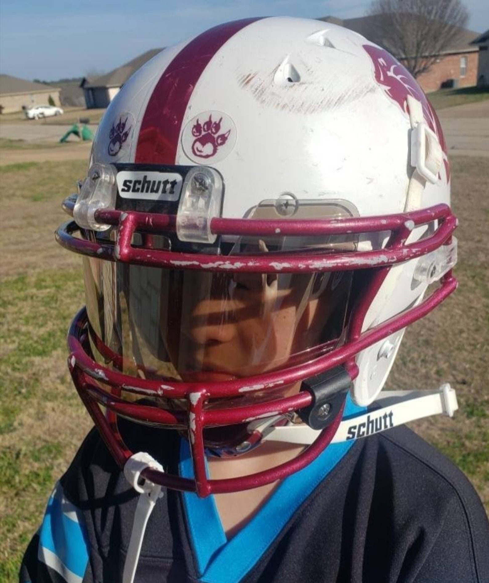 Clear Mirror Football Visor Universal Fit pour Riddell Etsy