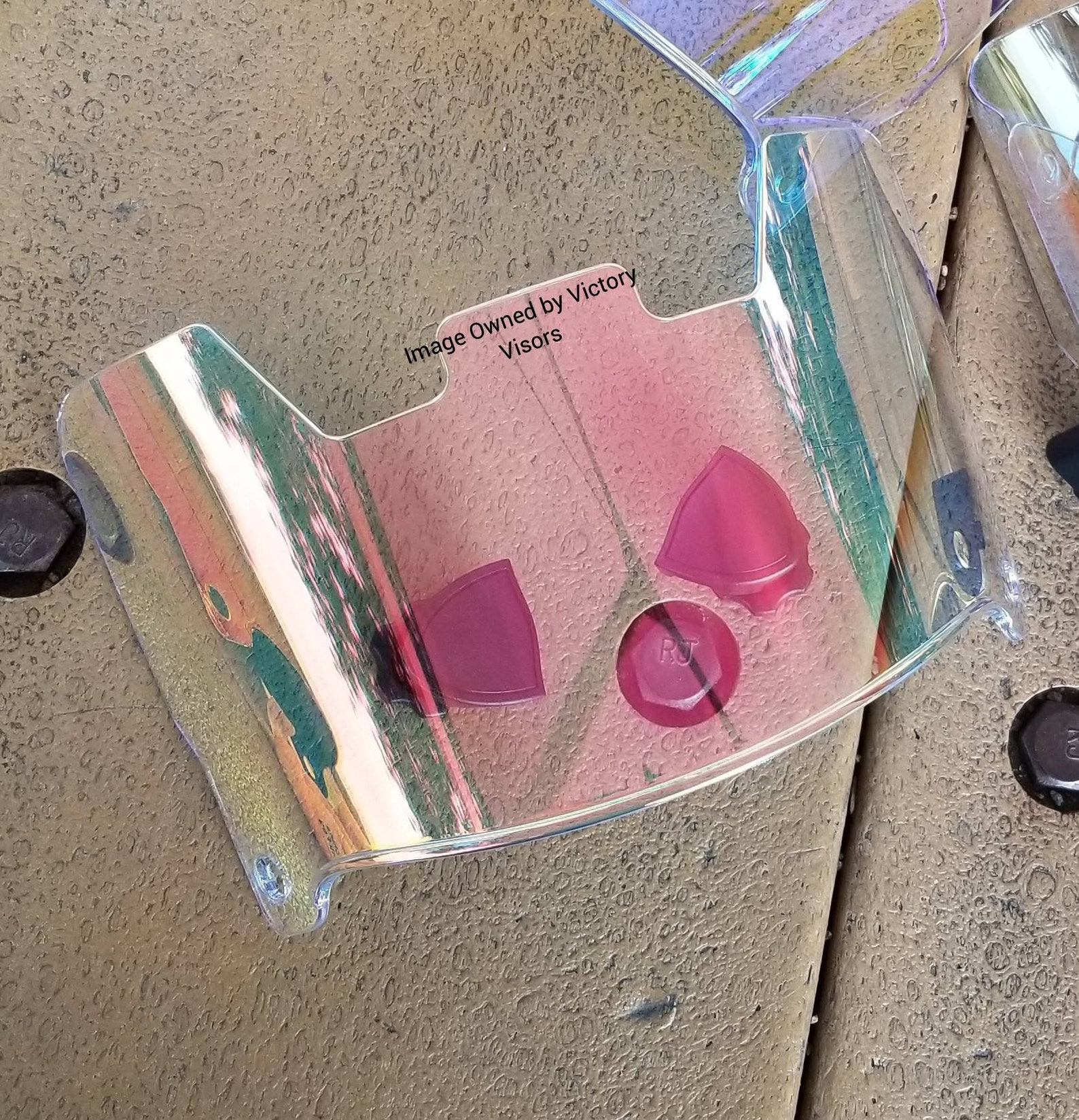 Clear Red Rainbow Football Visor. Universal Fit for Riddell Etsy