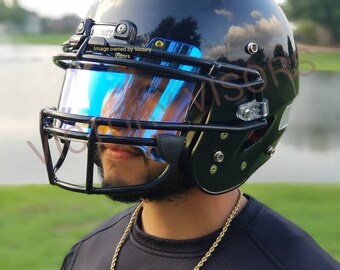 Iridium Green Rainbow Football Visor 