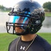 Clear Electric Blue Football Visor. Universal Fit for Riddell, Xenith & other Popular brand Helmets. 