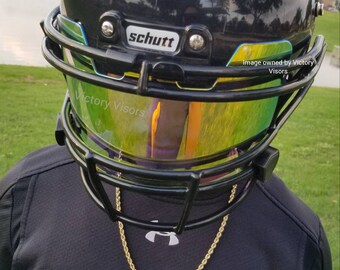 Clear Neon Yellow Football Visor Xenith and Vicis Helmets. For Riddell 
