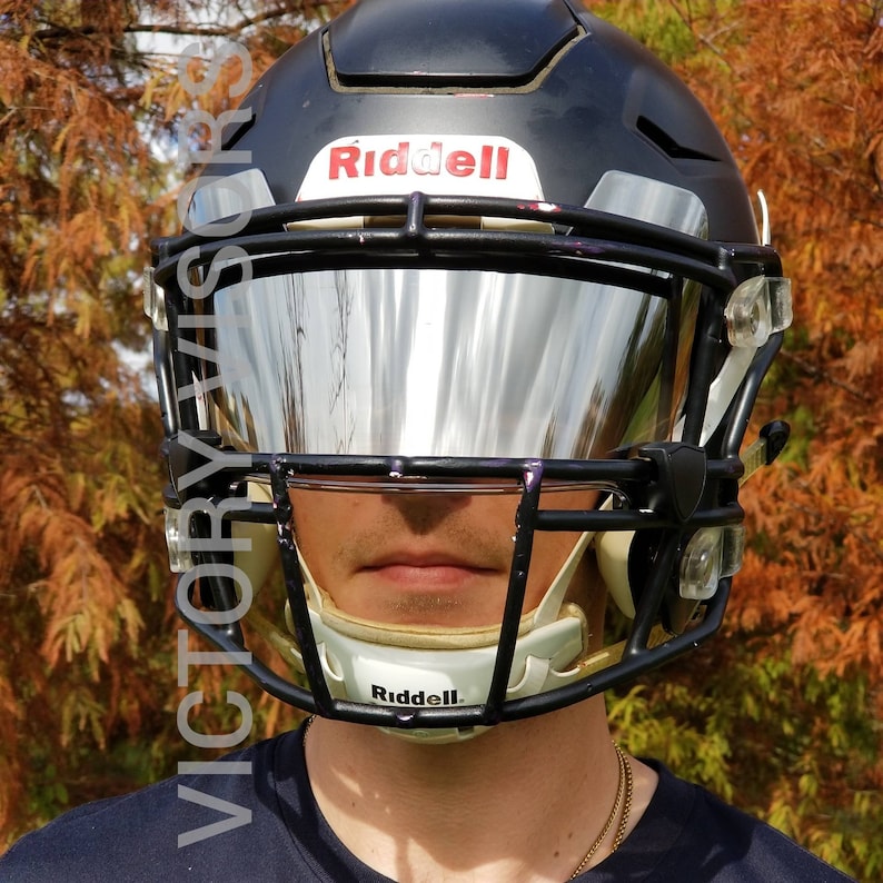 Clear Mirror Football Visor  Universal Fit for Riddell image 2