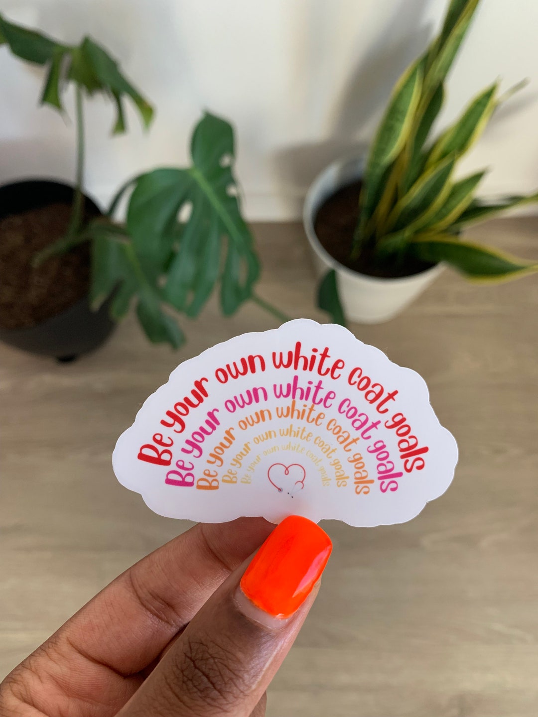 Be Your Own White Coat Goals Sticker Healthcare Stickers Med Student Gifts Vinyl Stickers