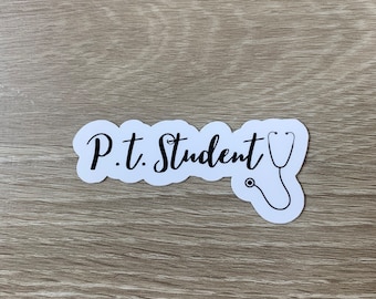 PT Student sticker | Healthcare sticker | vinyl sticker | waterproof sticker | medical stickers