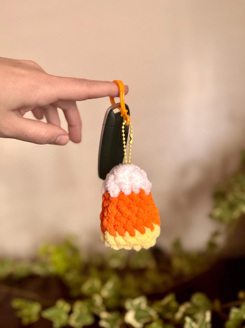 Candy Corn Keychain Crochet Pattern - Etsy