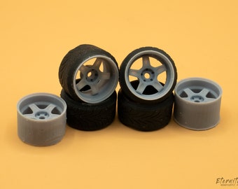 1/24 19 inch Volk Racing 21-C 3D Print Wheels