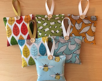 Handmade Lavender Bags Cushion Pouch Sachet Leaves Hens Chickens Sheep Bees