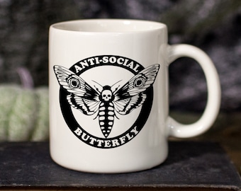 Anti-Social Butterfly 11oz Ceramic Mug