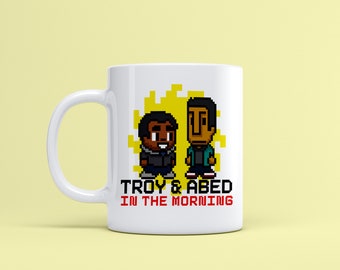 Troy and Abed in the Morning 8-bit Community Ceramic Mug