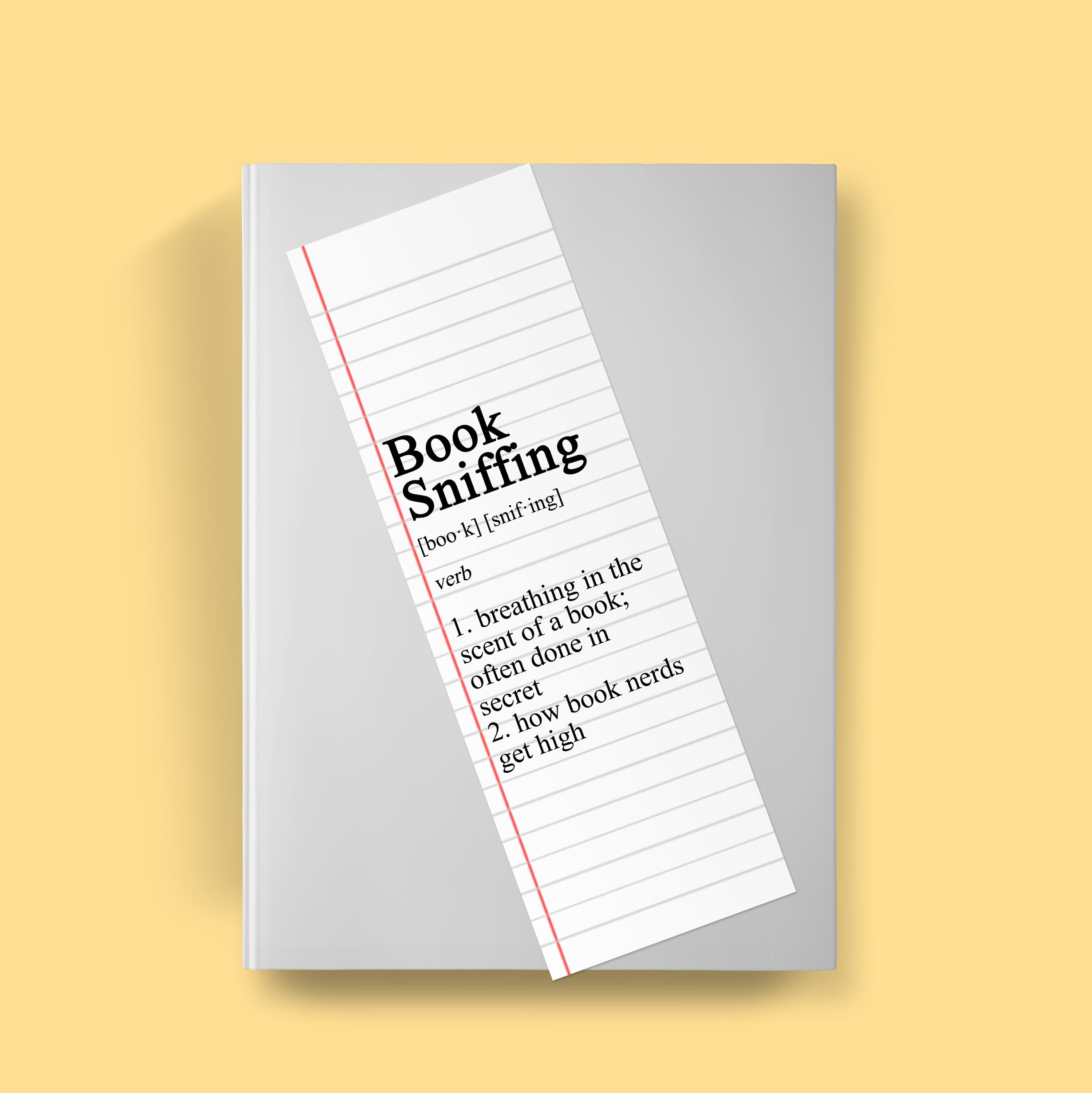 Book Sniffing Definition Bookmark Etsy