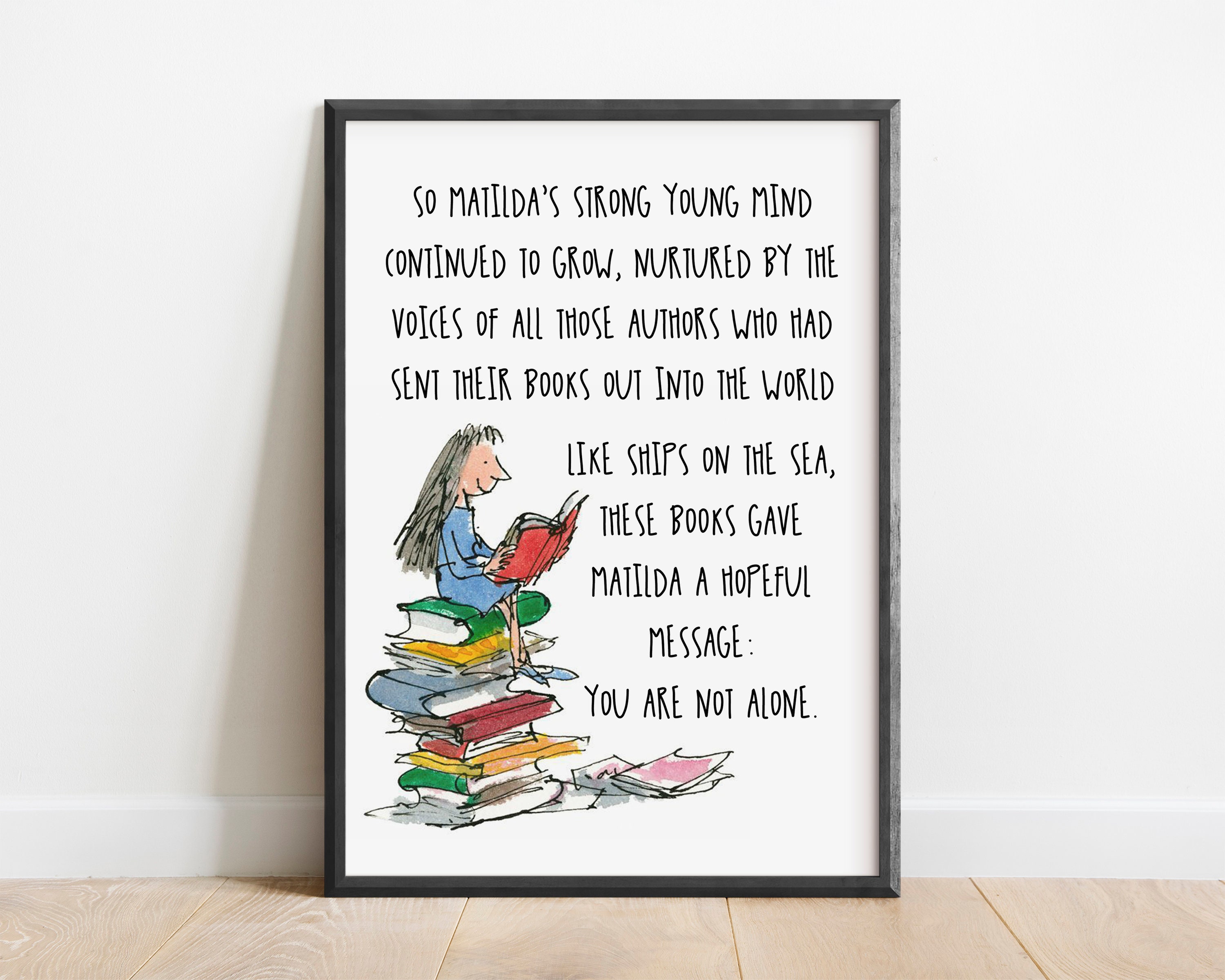 Matilda Quote Art Print Etsy UK