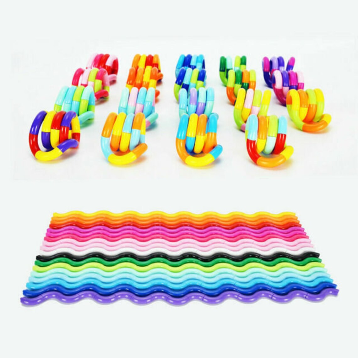 Jouet Anti-Stress Tangle Twist - 18 Pièces - Pour Enfants Et Adultes - Aide à La Concentration Et Relaxation