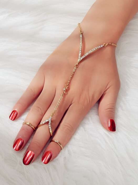 3pcs Rhinestone Decor Jewelry Set Etsy