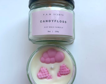 Candyfloss Highly Scented Hand Poured 8 oz Candle