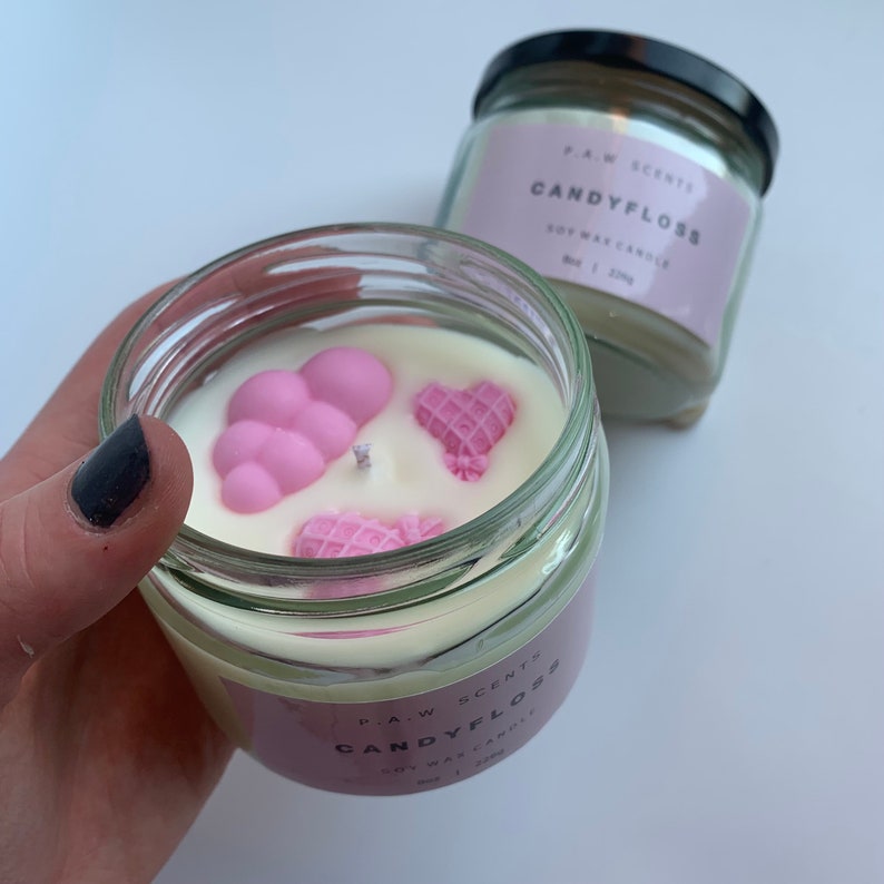 Candyfloss Highly Scented Hand Poured 8 oz Candle image 2