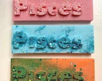 Pisces Star Sign Highly Scented Soy Wax Melt Bars (Various Scents Available)