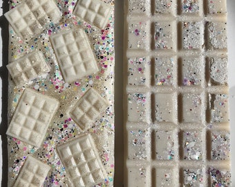 White Chocolate Highly Scented Soy Wax Melt Glitter Large Slab / Bar