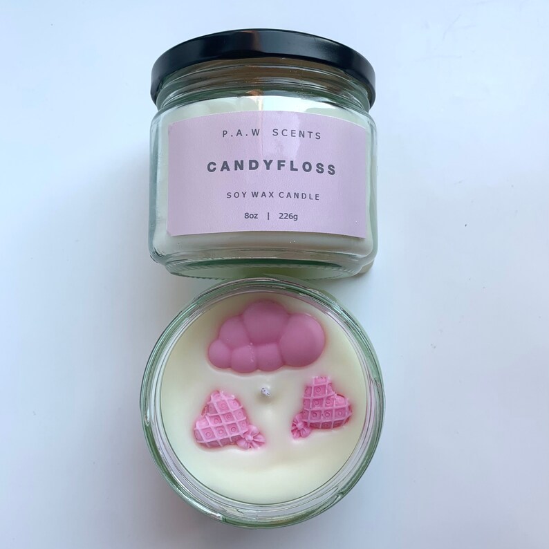 Candyfloss Highly Scented Hand Poured 8 oz Candle image 1