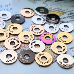   Country Rings - Reisegeschenk - Reise Schlüsselanhänger - Reise Country Charms - Reise Schlüsselbund - Reisetoken - Reise Waschmaschine - Geschenk für Reisende