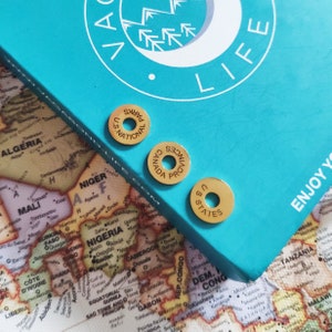 Collection Spacer Rings, Travel Keychain With Country Tags, Travel Keyring Keepsake, Collect Your Travel Memories, Best Gift for travelers