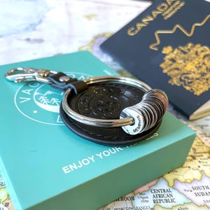 Reise-Schlüsselanhänger aus Vegan-Leder: Country Rings Andenken