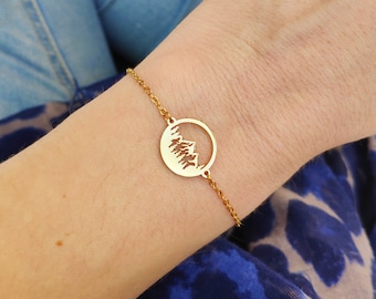 Mountain Charm Bracelet: Stainless Steel Wanderlust Jewelry