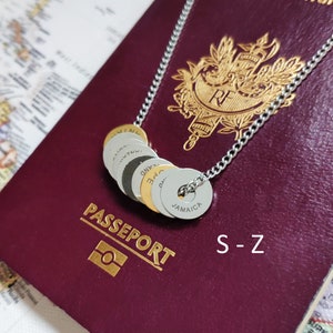 gravierte Country Rings S-Z, Country Disks, Reisegeschenk, Reiseandenken, Reiseerinnerungen, Geschenk für Reisende, Country Name Washers, Tokens