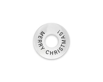 Merry Christmas Stainless Steel Travel Keychain Tag