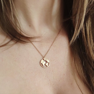 Collier carte du monde, collier globe, collier terre, collier carte, collier breloques du monde, bijoux envie de voyager, collier de voyage imperméable