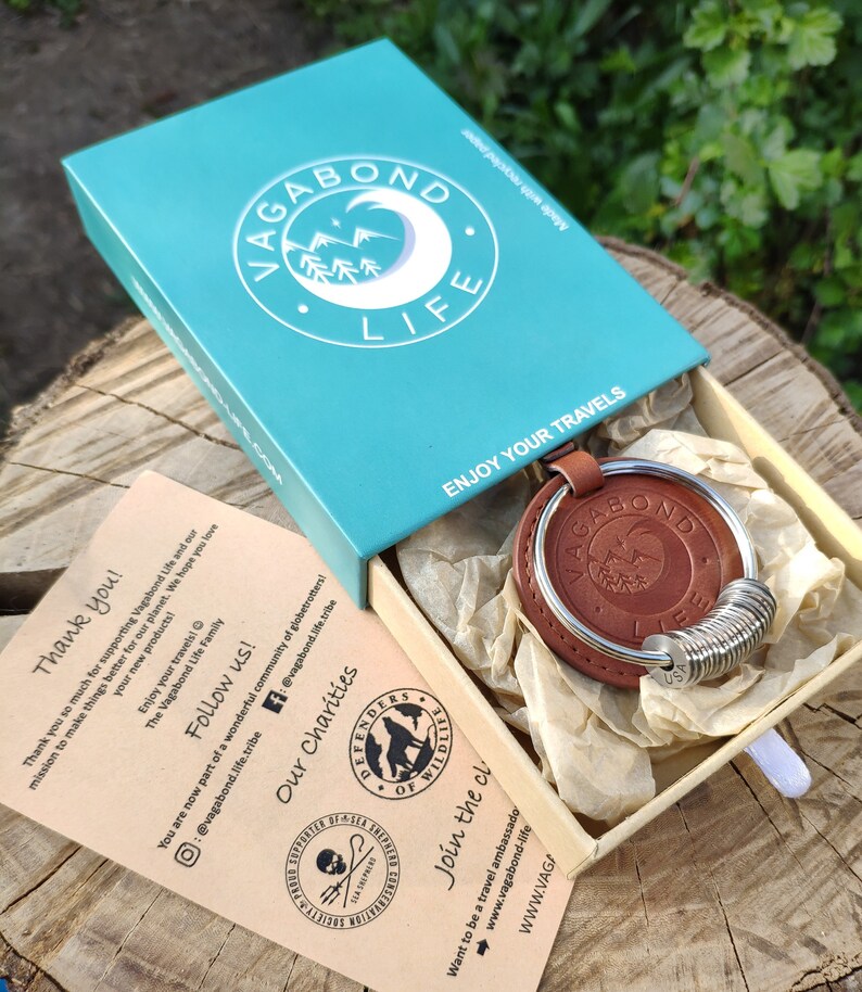 Traveler Keychain Brown Travel Keyring Travel Gift Keepsake Etsy