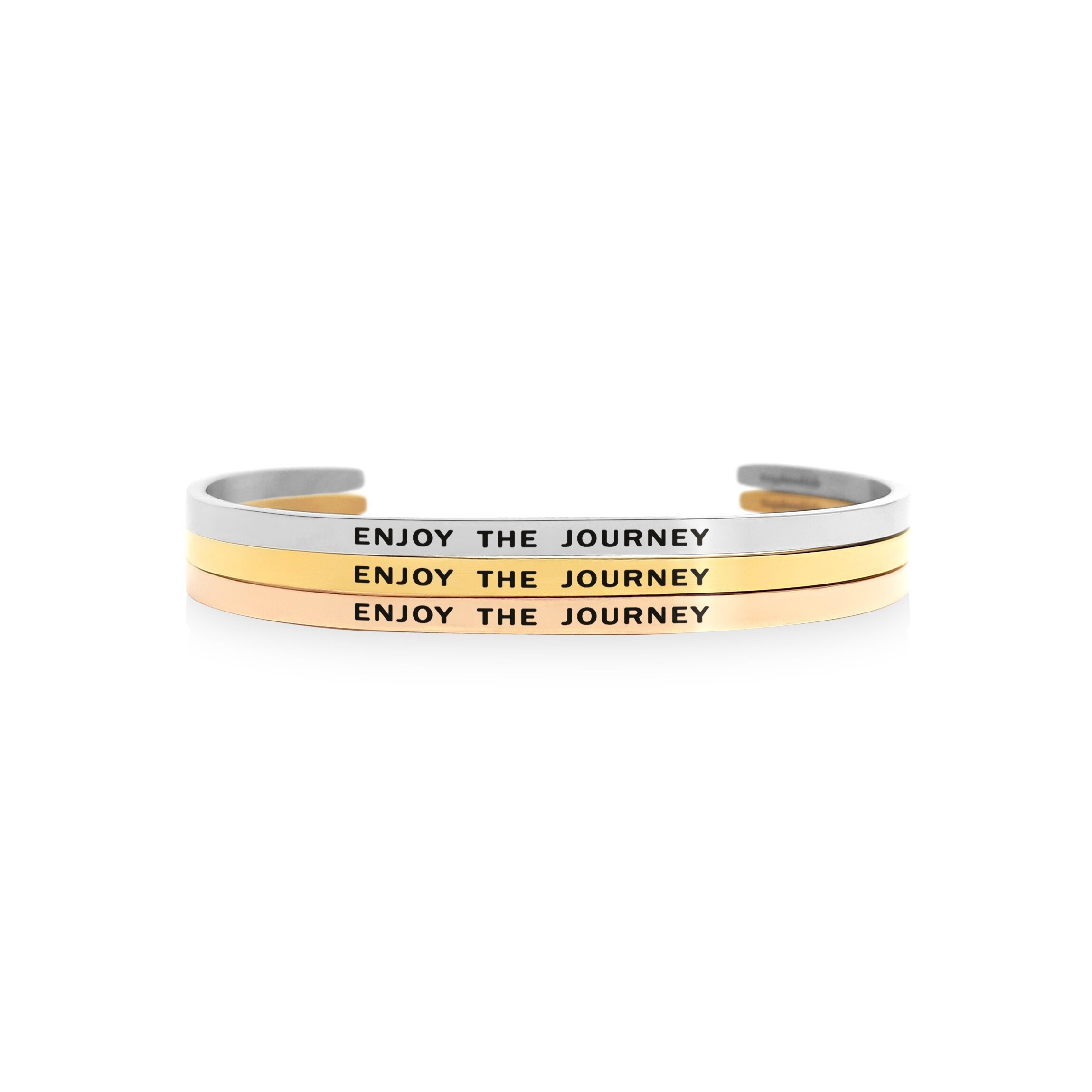 Bracelet mantra Enjoy The Journey bracelet mantra manchette citation bracelet jonc phrase bijoux Wanderlust bijoux positifs cadeau bijoux pour femme Etsy France
