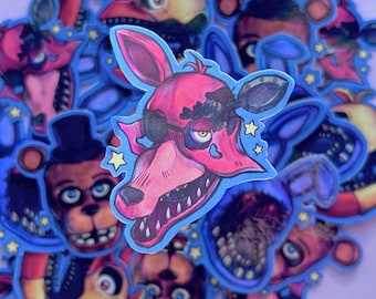 FNAF~ Withered Animatronics Glossy Vinyl Stickers