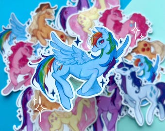 My Little Pony~ Mane Six Glossy Vinyl Stickers