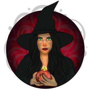 Halloween Witch, Design- png, jpeg, pdf Graphic