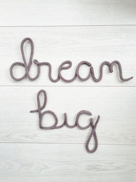 Dream Big Wire Sign/ Wire Word/ Home Decor/wire Art/bedroom Etsy