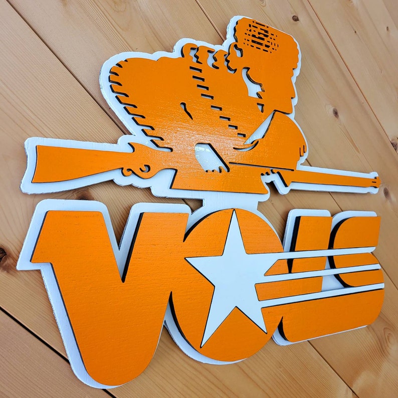 Tennessee Volunteers Davy Crockett Vol Sign Wall Hanging Etsy