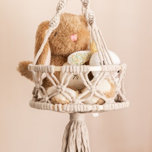 Macrame Hanging Basket - Toy Storage - Plant Hager - Fruit and Vegetable Basket - Handmade