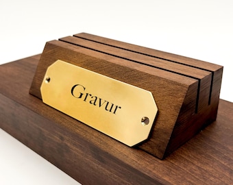 Square brass plate polished & lacquered, 120x40x2 mm, brass plates, door plates, incl. engraving Made in Germany AN: 137 M1