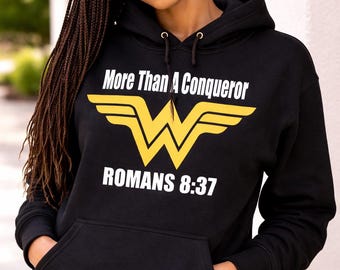 Sudadera con capucha de Romanos 8:37