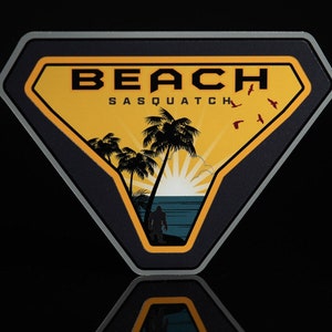 Beach Sasquatch Sticker | Pair of front fender badges