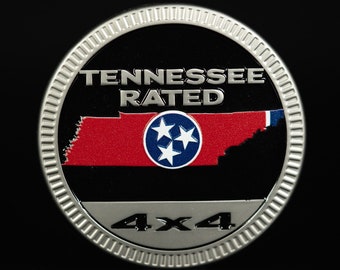 Tennessee Rated | Metal Badge | Matte Silver or Matte Black