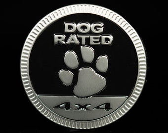 Dog Rated | Matte Silver | Metal Badge