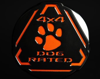 Dog Rated | Black & Orange | Metal Badge