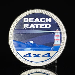 Beach Rated (Lighthouse) | Metal Badge | Lighthouse