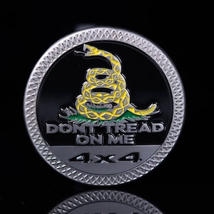 Gadsden "Don't Tread On Me" 4x4 Badge |  Metal Badge