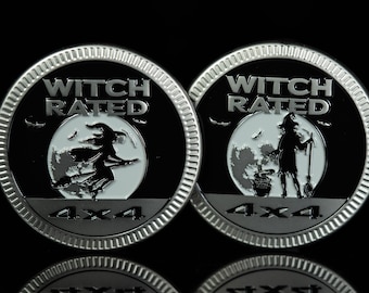 Witch Rated | Matte Silver | Metal Badge